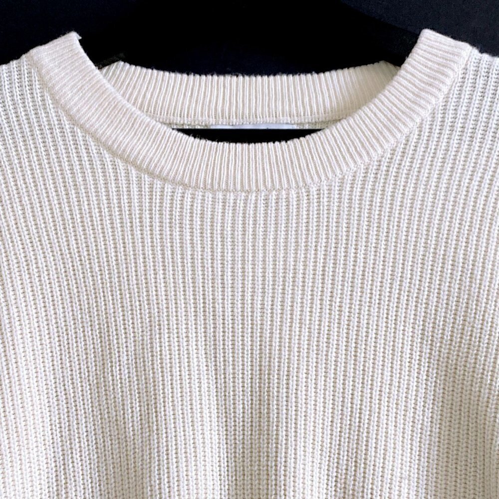 NWOT Madewell Patch Pocket Pullover Ivory Sweater Size 2X - Picture 6 of 11